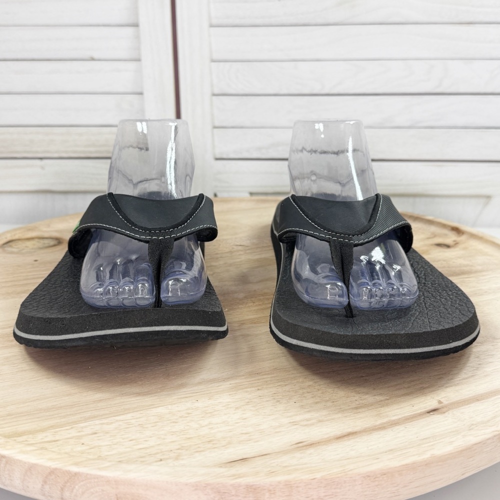 Sanuk Beer Cozy Yoga Mat Flip Flops Thong Sandals Black Mens Size 13 SMS2839C - Picture 2 of 10